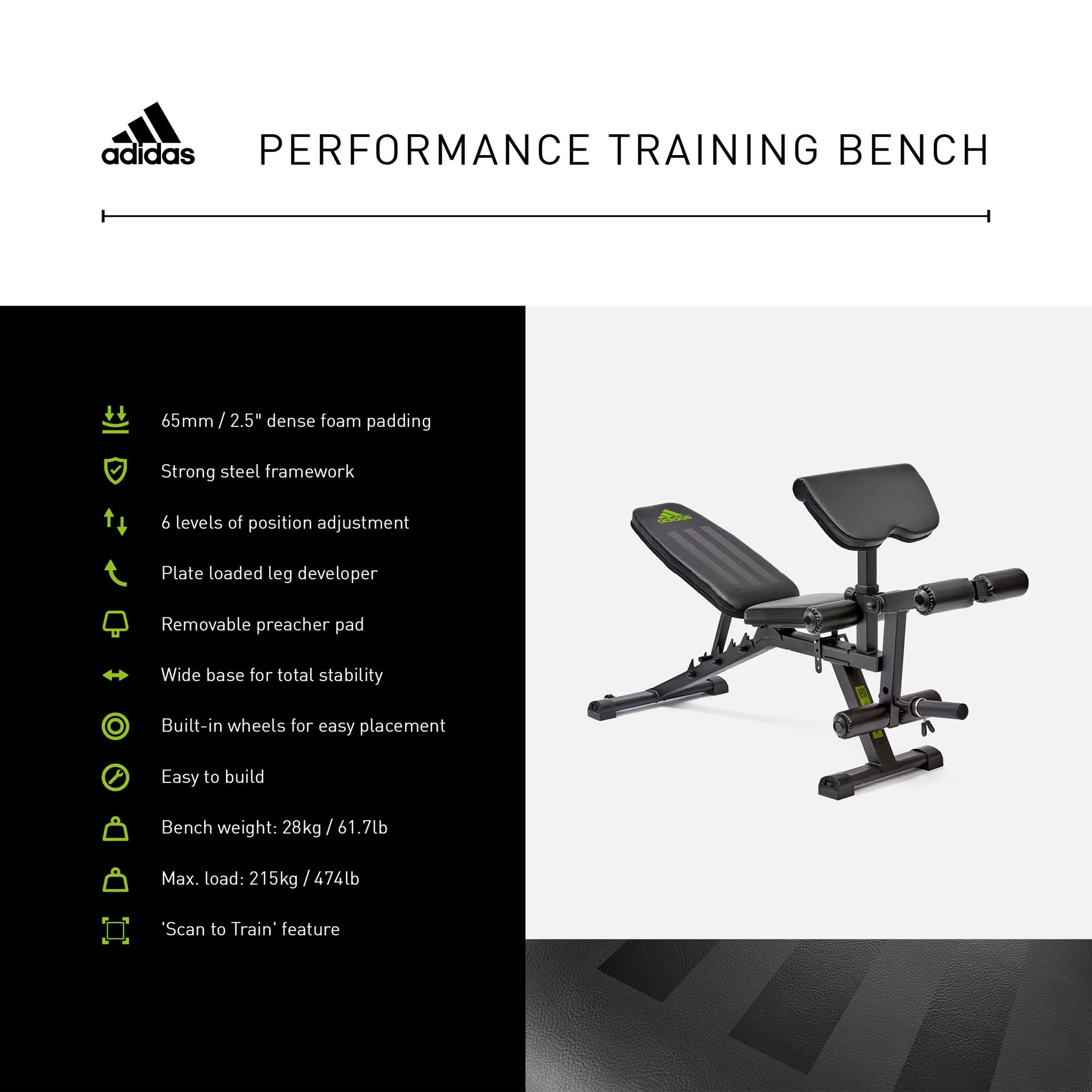 adidas Performance Training Bench - Image 6