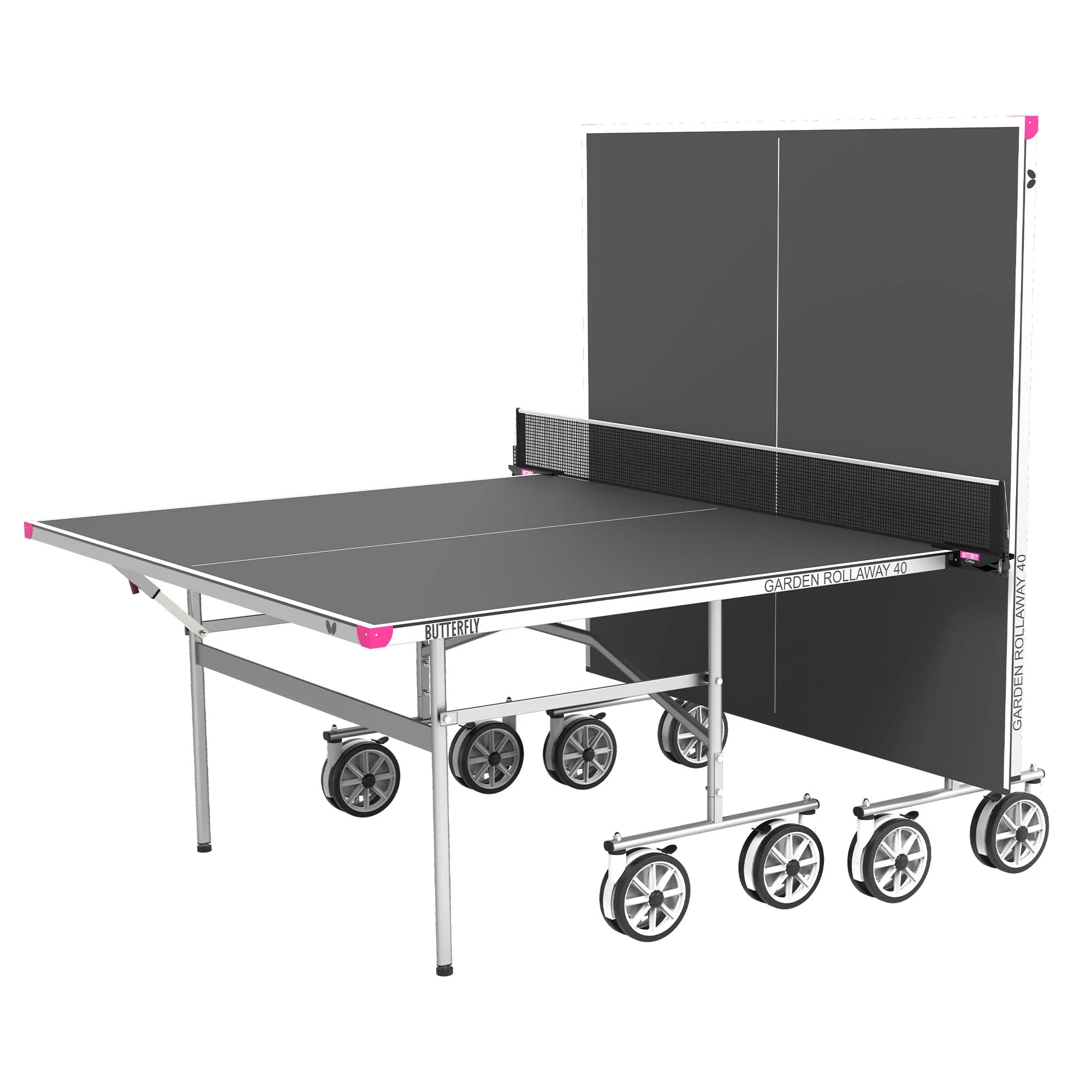 Butterfly Garden Rollaway 40 Outdoor Table Tennis Table - Image 4