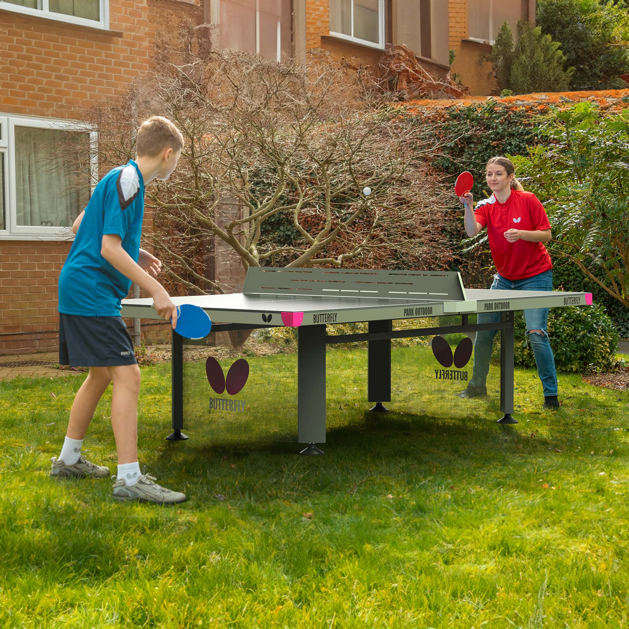 Butterfly Park Outdoor Table Tennis Table - Image 3