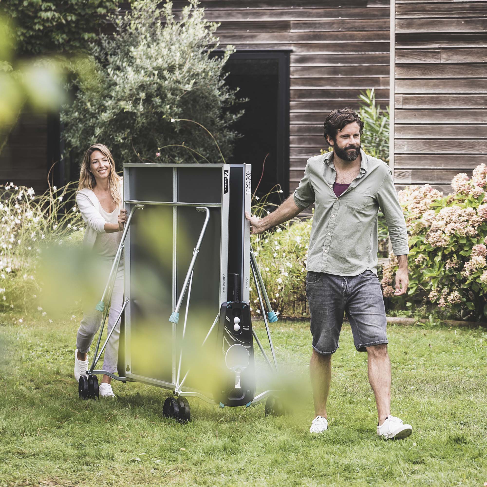 Cornilleau Sport 100X Rollaway Outdoor Table Tennis Table - Image 9