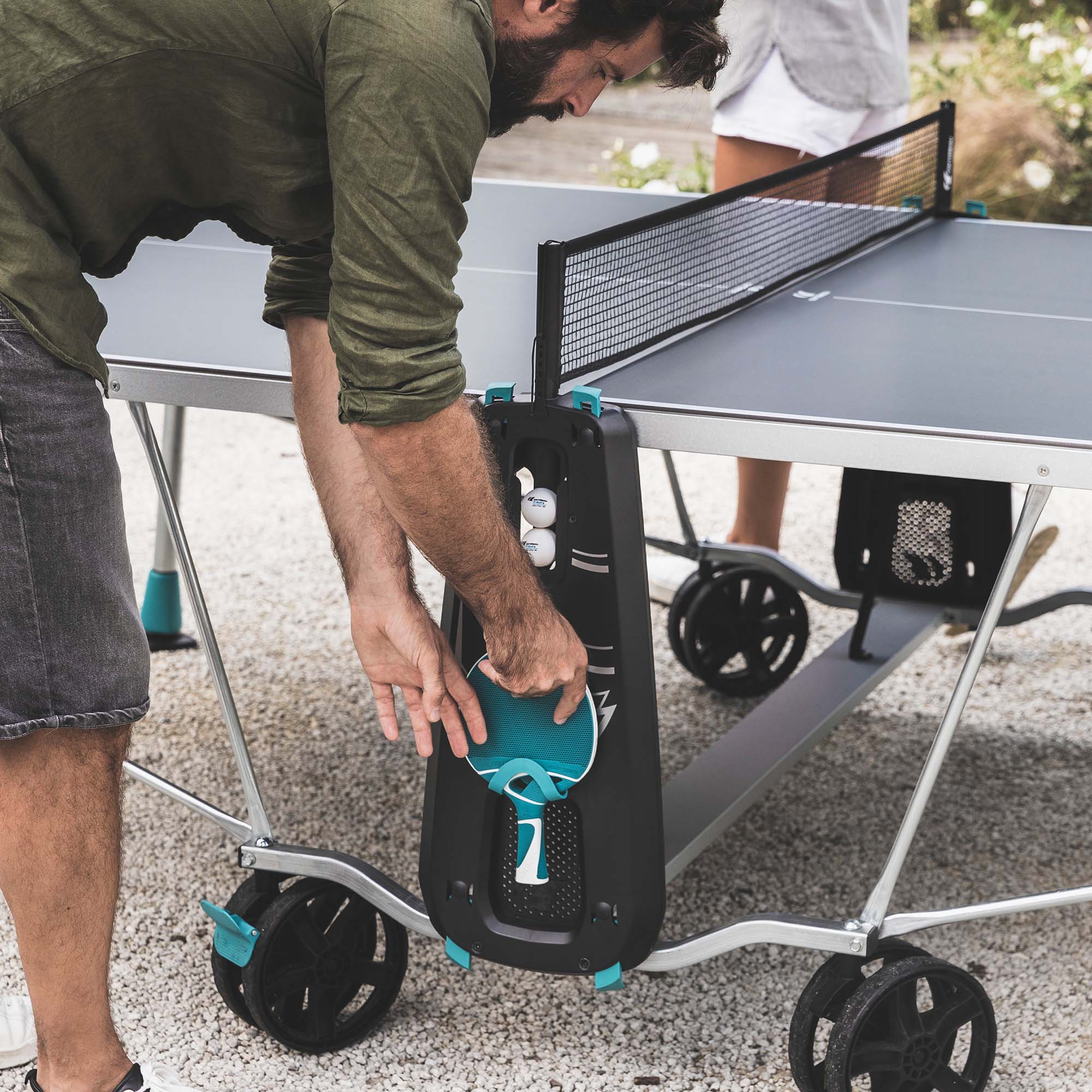 Cornilleau Sport 200X Rollaway Outdoor Table Tennis Table - Image 2
