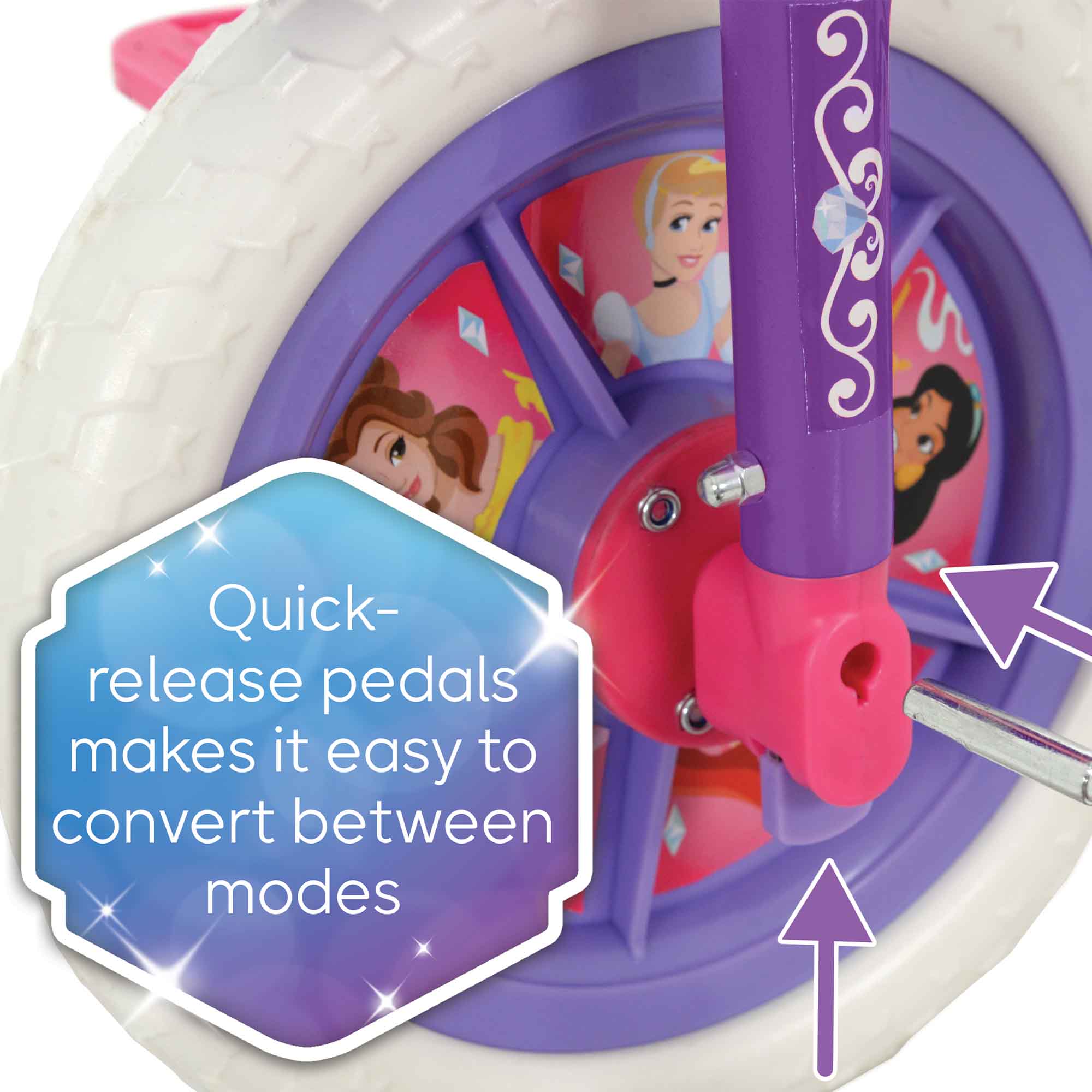 Disney Princess 2-in-1 10" Wheel Size Training Bike - Image 5