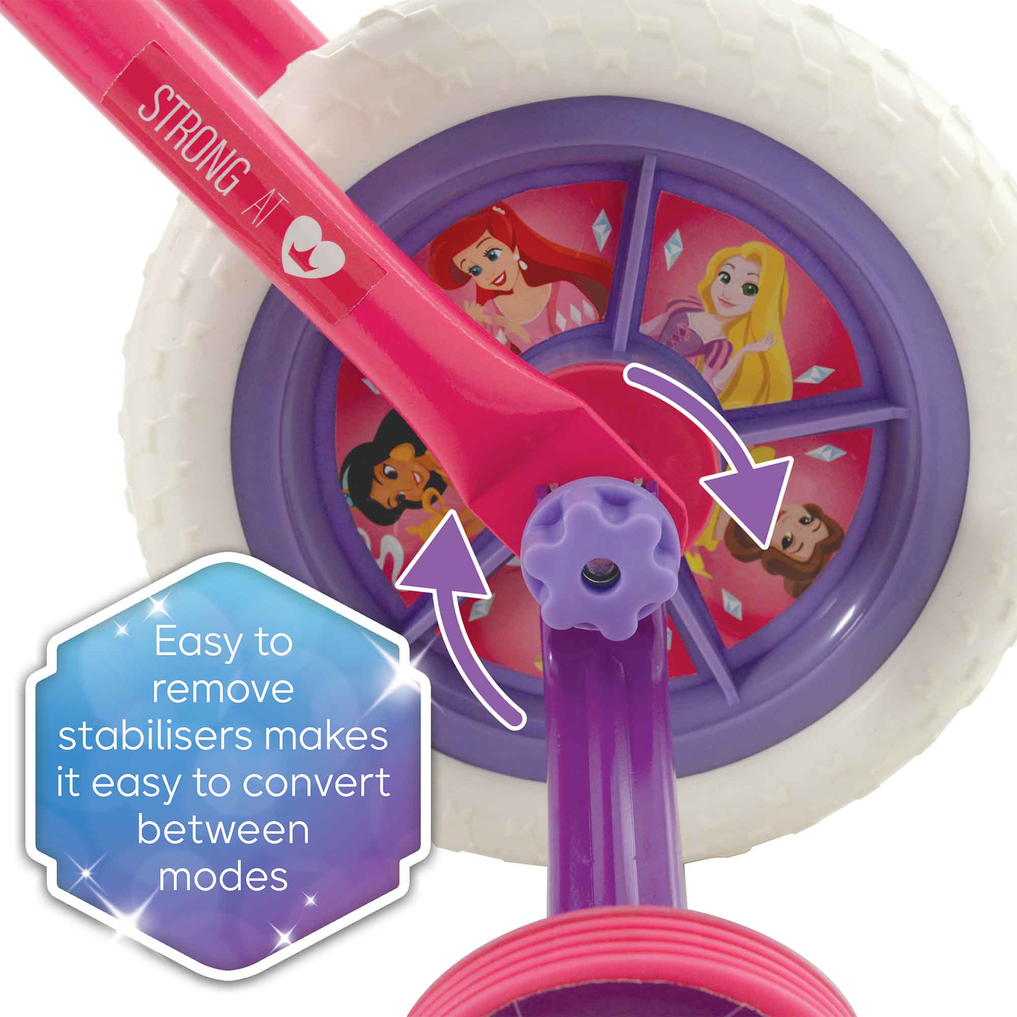 Disney Princess 2-in-1 10" Wheel Size Training Bike - Image 7