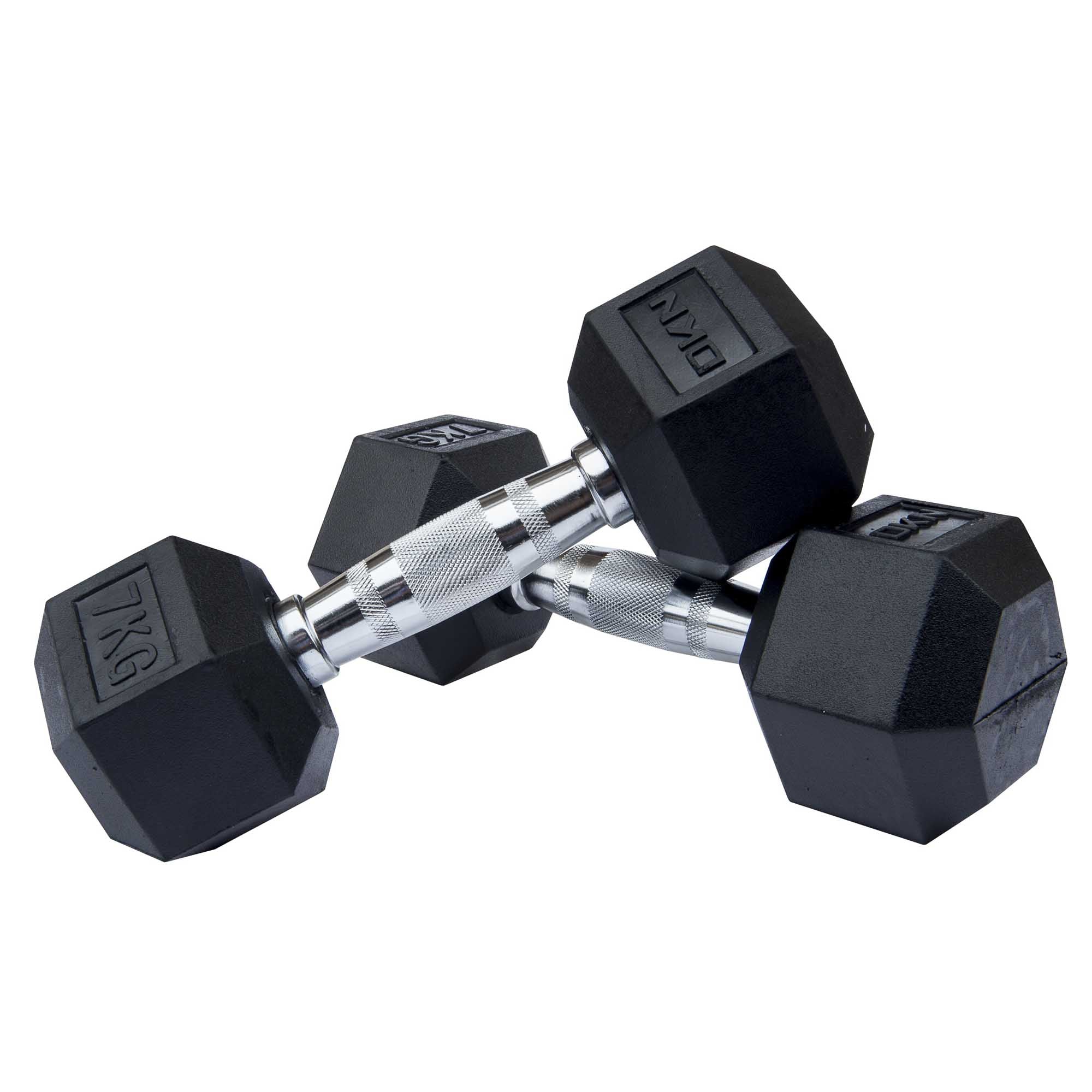 DKN Rubber Hex Dumbbells - Image 6