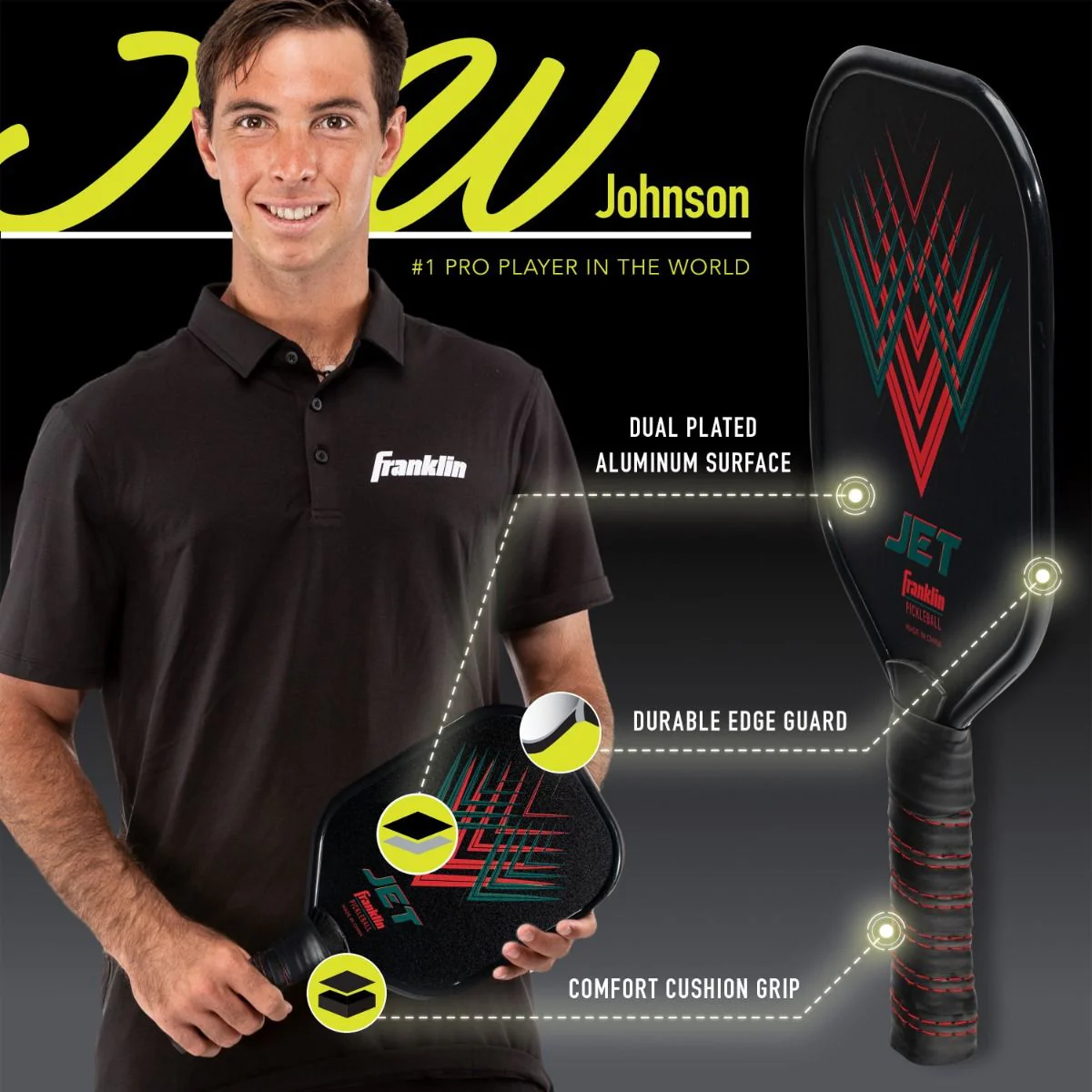 Franklin Jet 2 Player Pickleball Paddle and Ball Set - Image 10