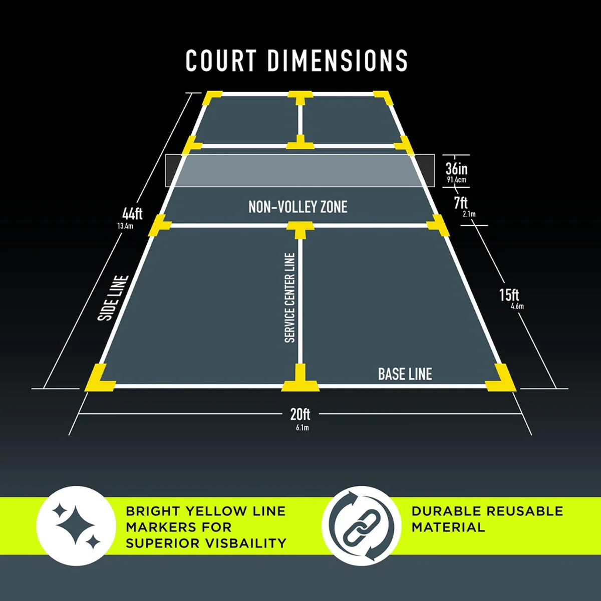 Franklin Pickleball Court Marker Kit - Image 3