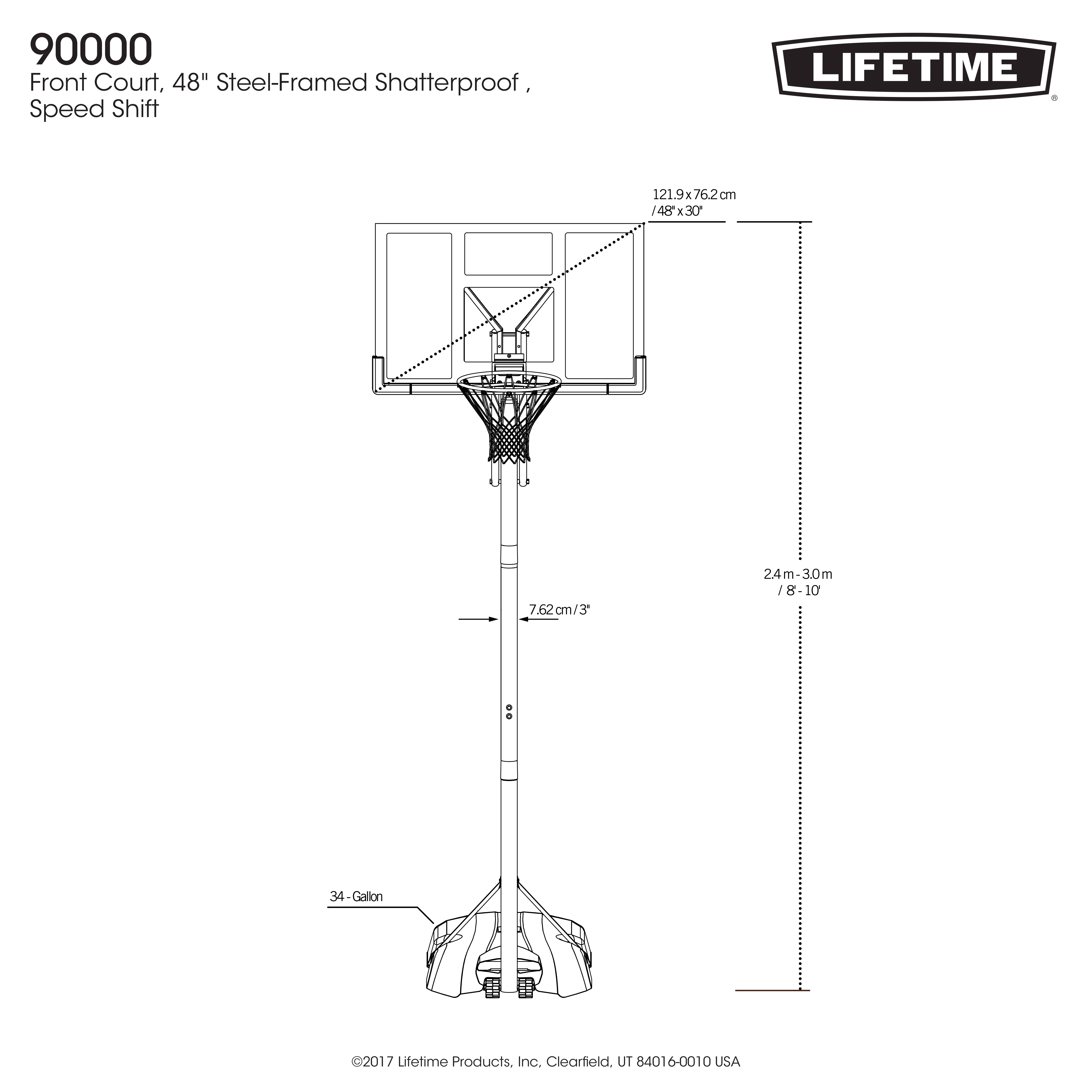 Lifetime Speed Shift 48 inch Basketball System - Image 7