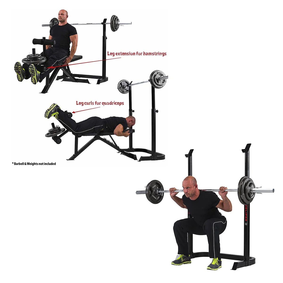 Marcy Eclipse BE3000 Mid Width Olympic Barbell Weight Bench - Image 3