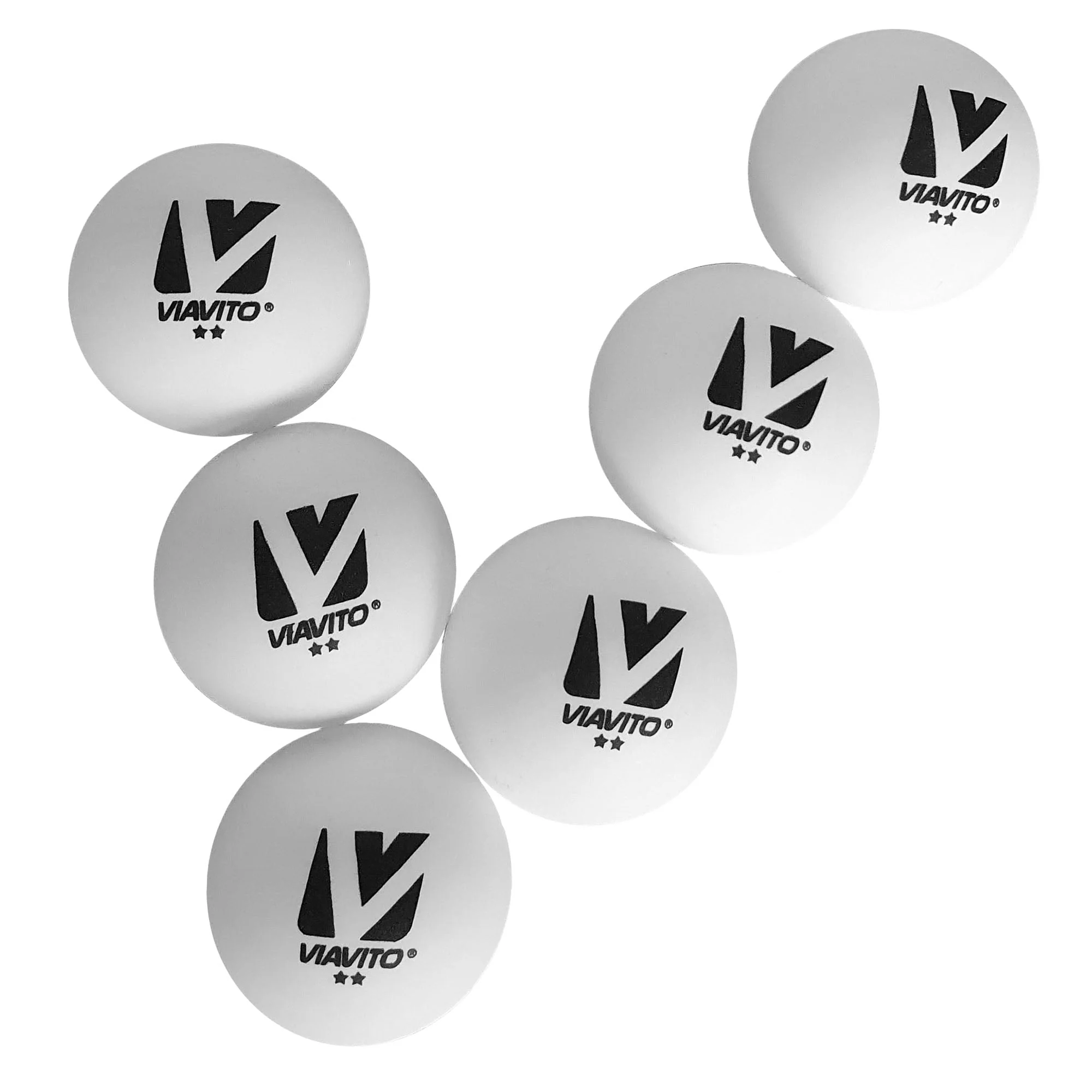 Viavito Club Adept 2 Star Table Tennis Balls - Pack of 6 - Image 5