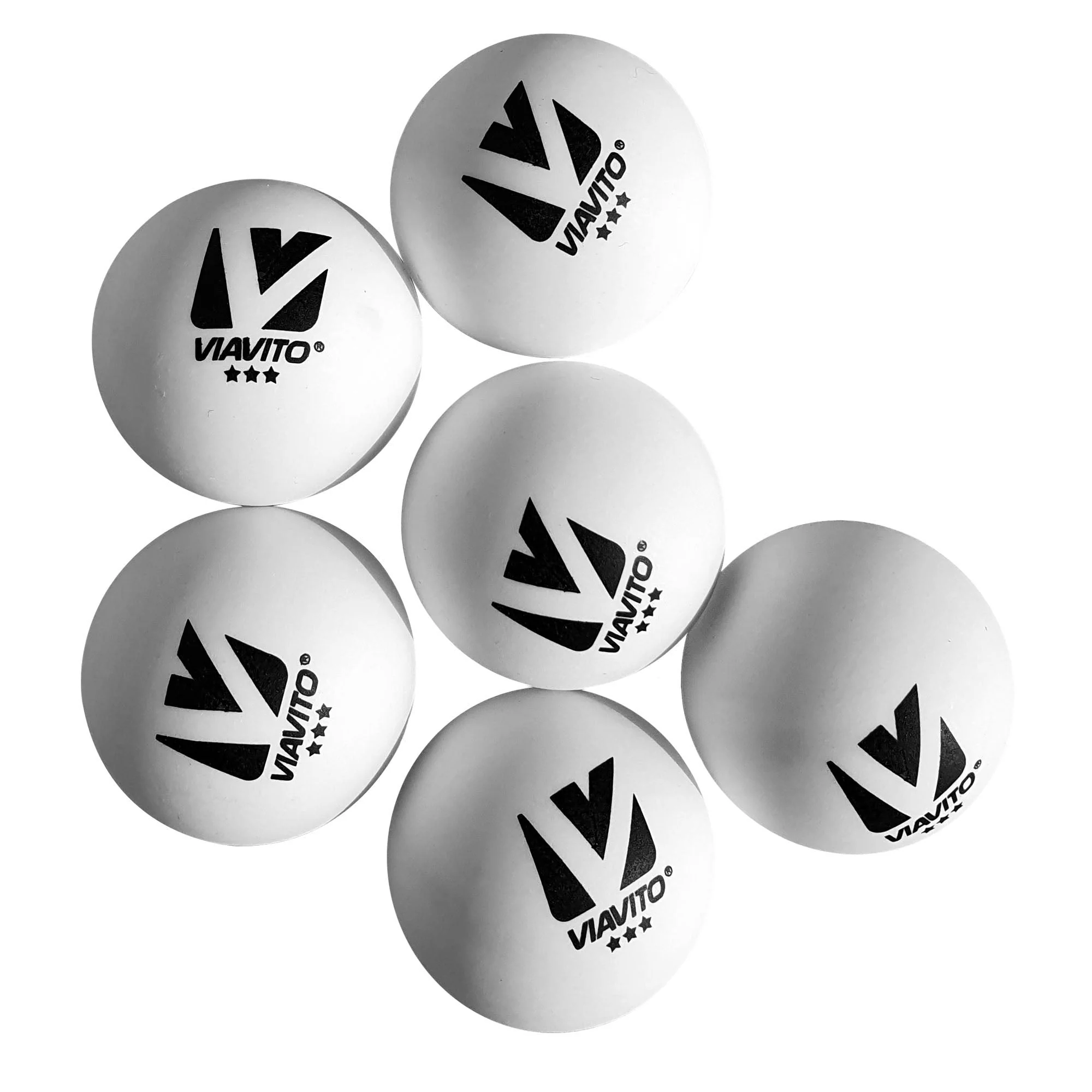 Viavito Compete Pro 3 Star Table Tennis Balls - Pack of 6 - Image 6