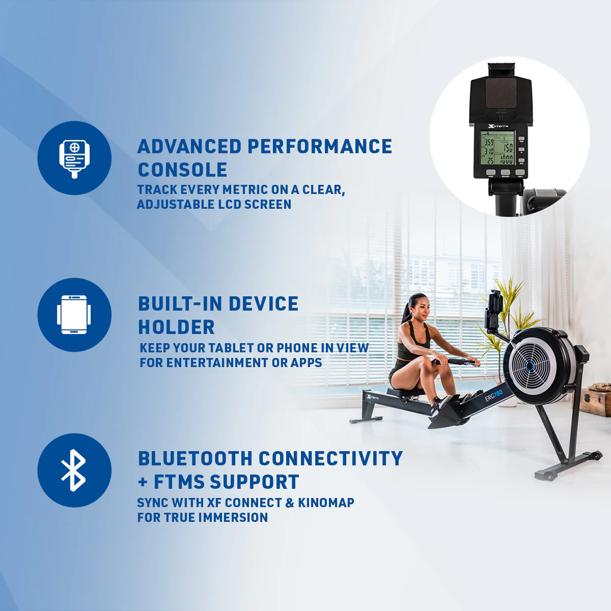 Xterra Fitness ERG780 Air Rowing Machine - Image 4