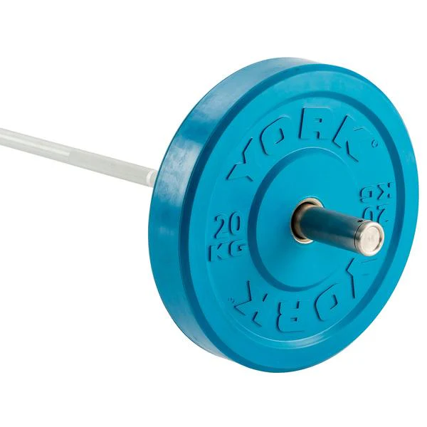York Solid Rubber Bumper Olympic Coloured Weight Plates - Image 5